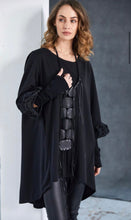 Load image into Gallery viewer, Naya Curved Hemline Tunic With Contrast Ruched Cuff
