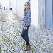 Load image into Gallery viewer, Marble Teal Print Blouse
