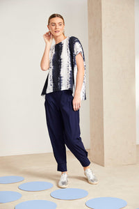 SS24 Naya Navy Tie Dye Top