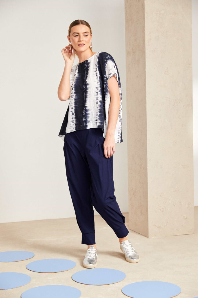 SS24 Naya Navy Tie Dye Top