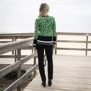 Marble Animal Print with contrast hem & cuff