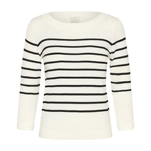 Load image into Gallery viewer, Kaffe Lizza Boatneck Black Stripe
