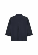 Load image into Gallery viewer, Soya Concept Cropped Navy Shirt
