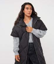 Load image into Gallery viewer, Esqualo Long Gilet Poncho Black
