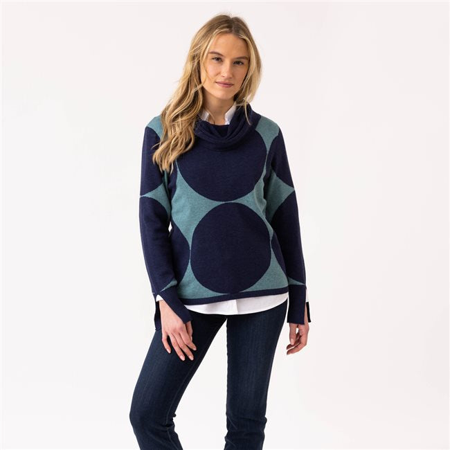 Marble Cowl Neck Knit