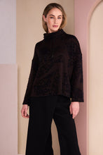 Load image into Gallery viewer, Naya Flock Placement Print High Neck Knit Top
