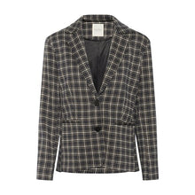 Load image into Gallery viewer, Part Two Vineke Blazer Navy Plaid Print
