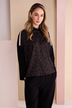 Load image into Gallery viewer, Naya Animal Print Top with Contrast Shoulder
