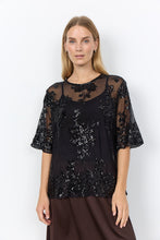 Load image into Gallery viewer, Soya Concept Black Sequin Top
