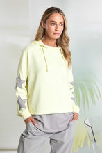 Load image into Gallery viewer, Naya Hooded Top with Contrast Cuff Lemon
