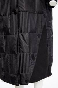 Naya Padded Hood Coat with Ribbed Collar