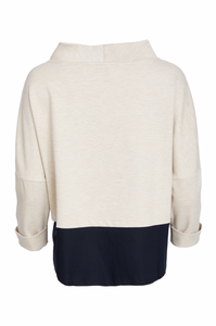 Naya Two Tone Funnel Neck Top