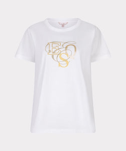 Esqualo Cotton Gold Print T Shirt