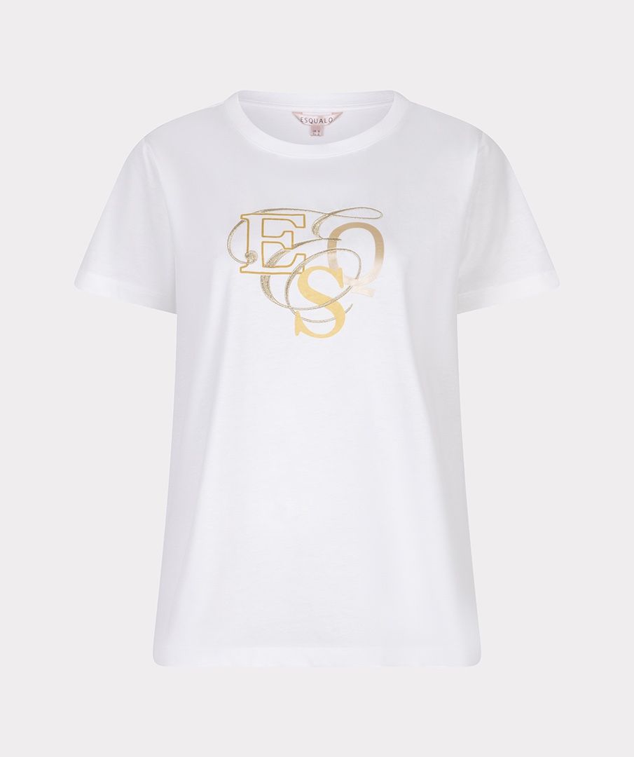 Esqualo Cotton Gold Print T Shirt