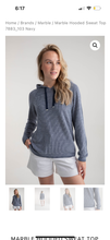 Load image into Gallery viewer, SS25 Marble Navy Stripe Hoodie
