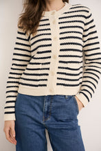 Load image into Gallery viewer, Part Two Stripe Cotton Cardigan
