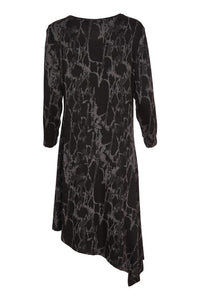 Outlet Naya Print Angle Hem Dress