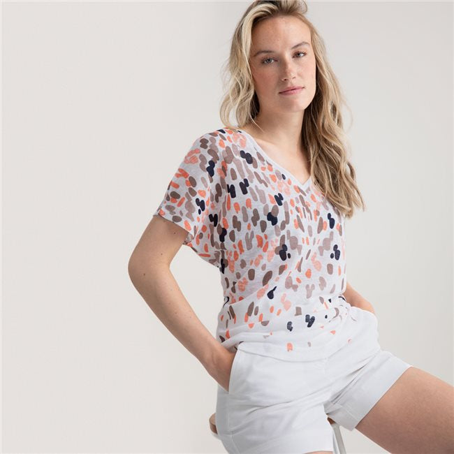 SS25 Marble V Neck Print
