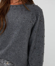 Load image into Gallery viewer, Esqualo Grey Knit with Pearl detail
