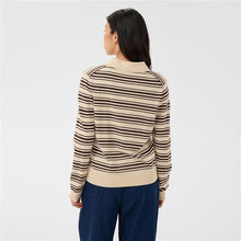 Load image into Gallery viewer, Part Two Channan Polo Knit Mole Stripe
