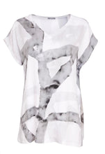 Load image into Gallery viewer, Naya Marbled Ribbon Print Vee Neck Top
