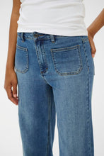 Load image into Gallery viewer, Kaffe Kabrook HW Wide Leg Jean Denim Blue
