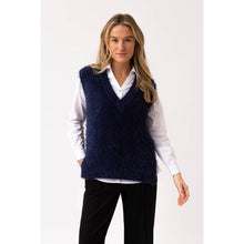 Load image into Gallery viewer, Marble Navy Tank Knit
