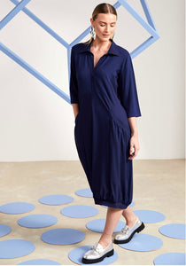 SS25 Naya Navy Collar Dress