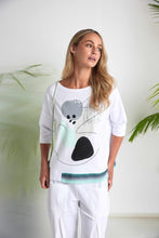 Load image into Gallery viewer, Naya Placement Print Contrast Hem Mint
