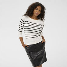 Load image into Gallery viewer, Kaffe Lizza Boatneck Black Stripe
