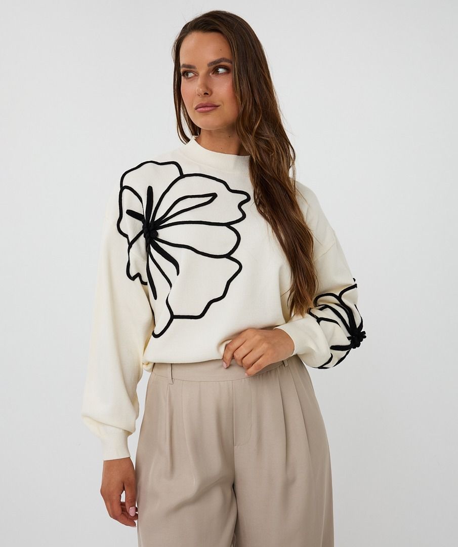 Esqualo Flower Tape Knit in