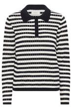 Load image into Gallery viewer, Part Two Zaria Navy Stripe
